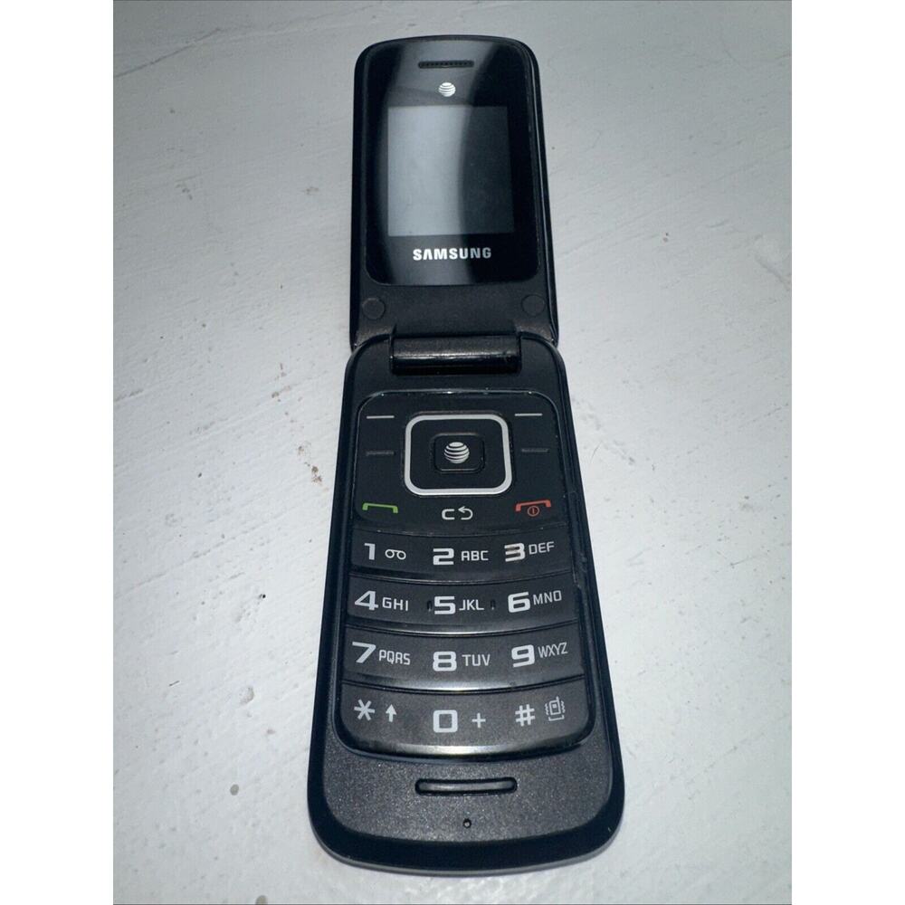 Samsung SGH-A157V (AT&T) Flip Mobile Cell Phone - 3G GSM with battery. Works !